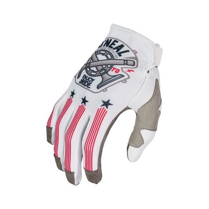 Gants cross O'Neal MAYHEM - PISTON V.23 2024 - Blanc / Noir
