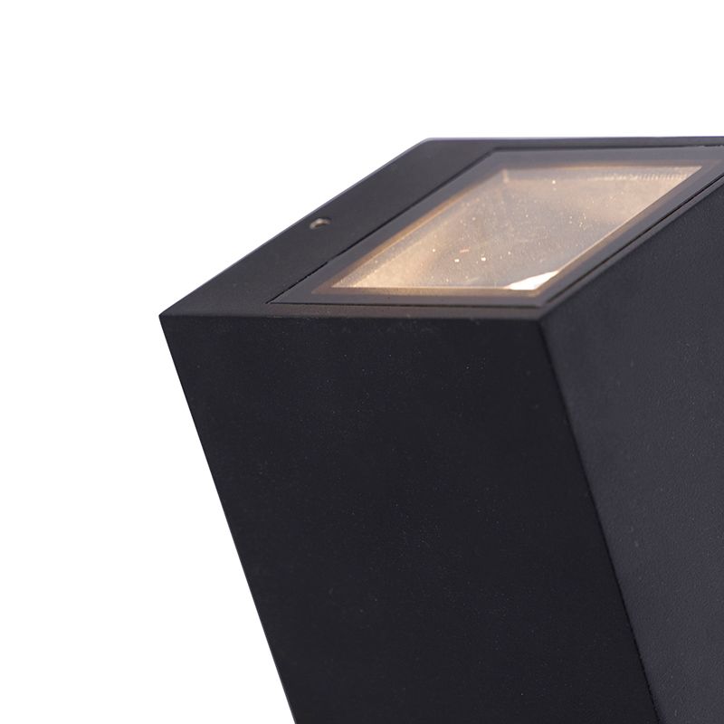 Moderne wandlamp zwart 2-lichts AR70 IP54 - Baleno