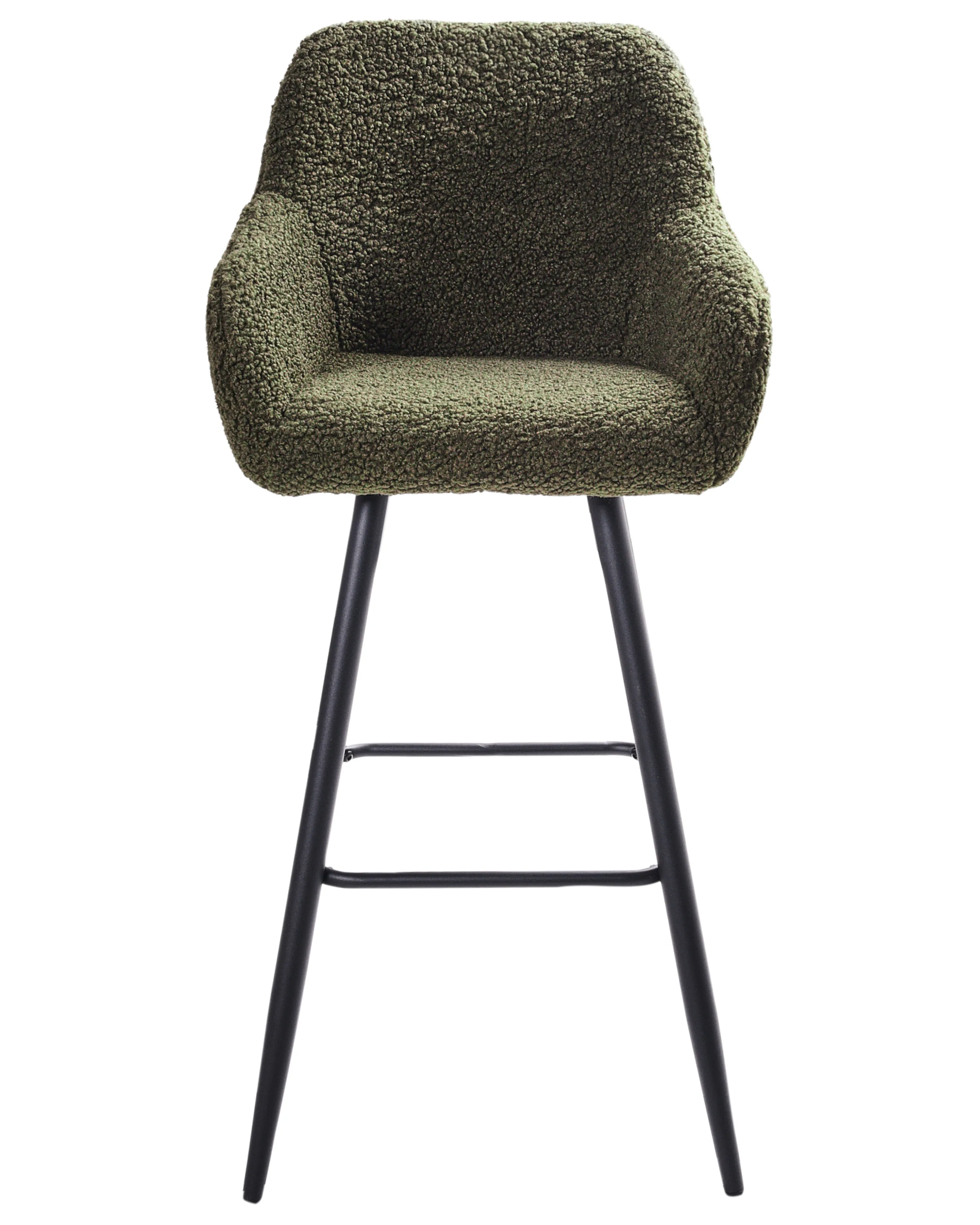 Set van 2 barstoelen CASMALIA Bouclé Donkergroen