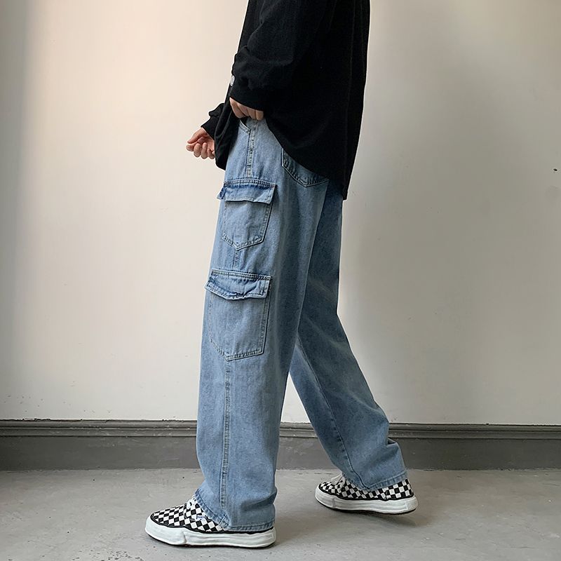 Lorencho - Cargo-jeans met wijde pijpen
