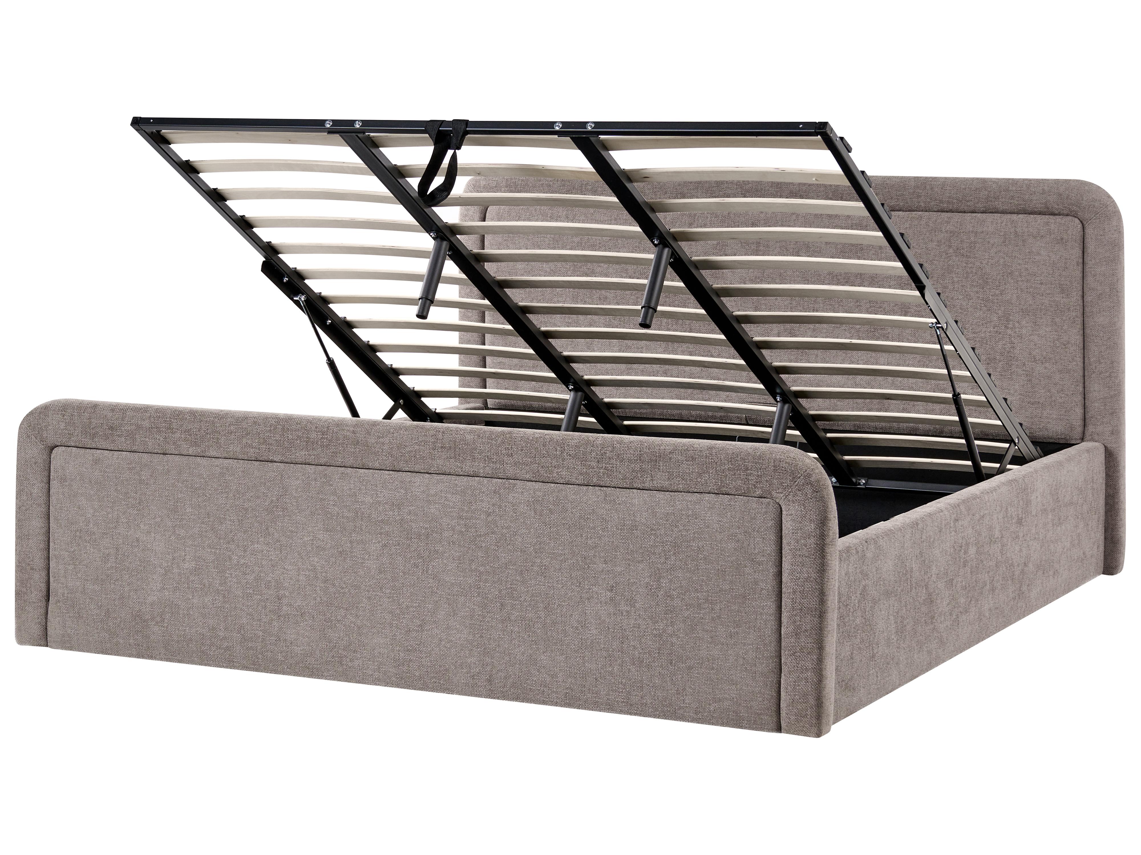 Bed met opbergruimte Stof VIVIERS 180 x 200 cm Taupe