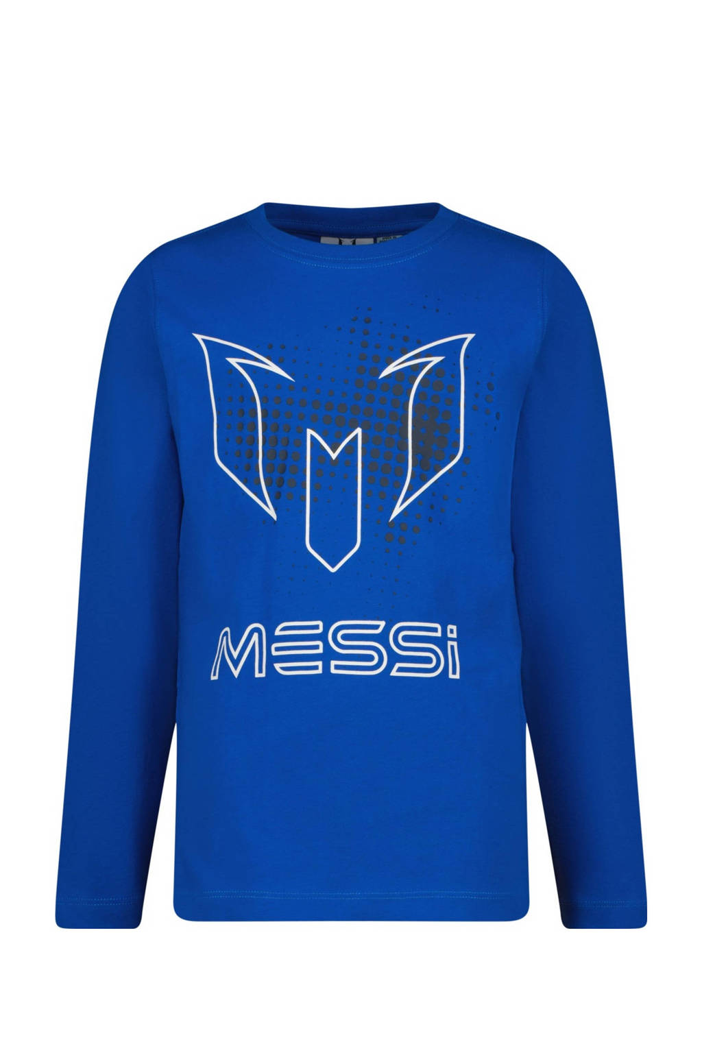 Messi longsleeve Logo met printopdruk hardblauw