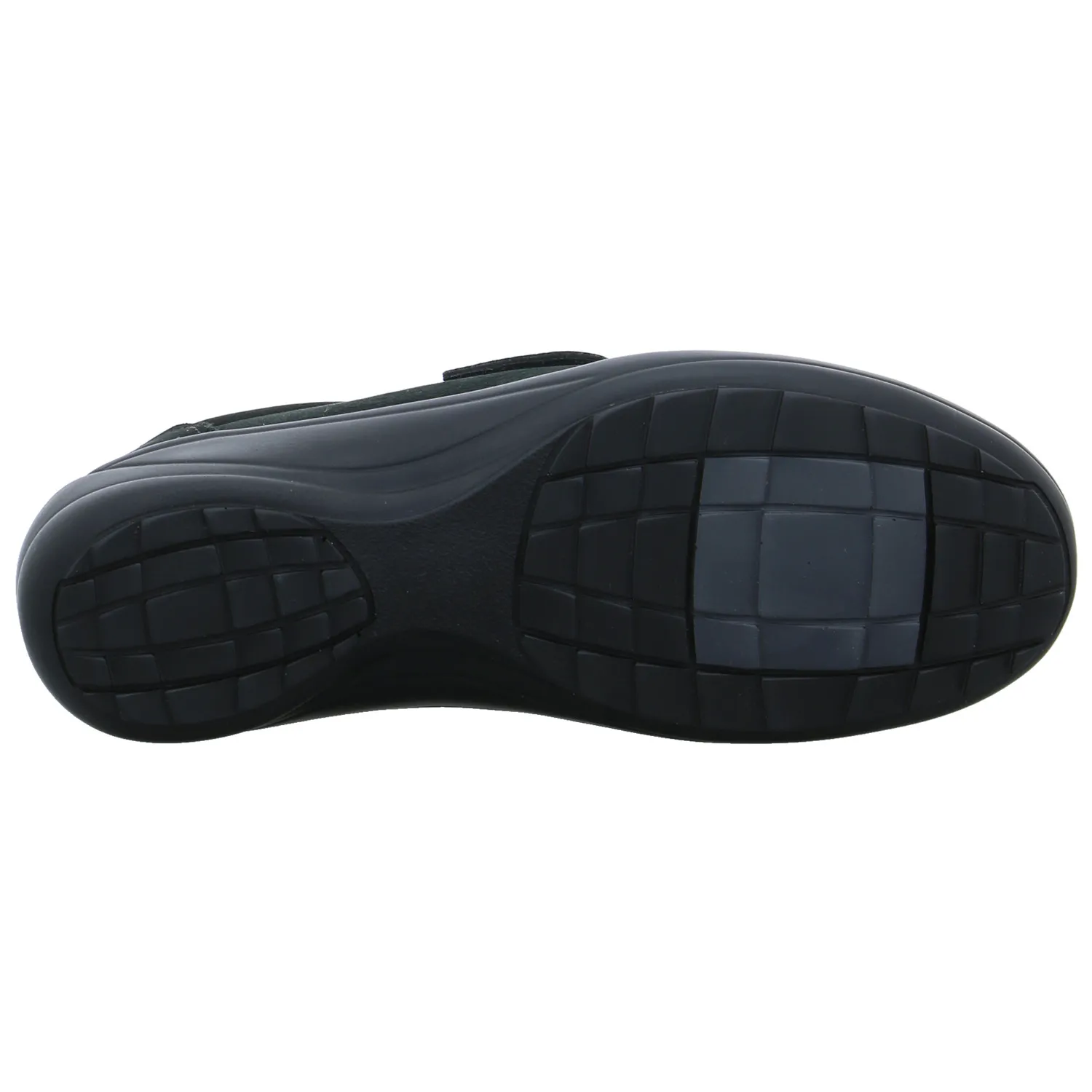 VAN DER LAAN Comfort-Velcro Schwarz Leder  mit Wechselfussbett