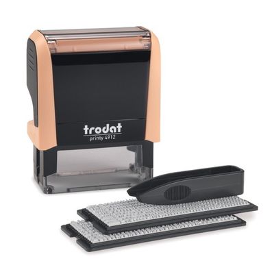 Trodat - Tampon Printy 4912 à faire soi-même - 4 lignes - beige pastel