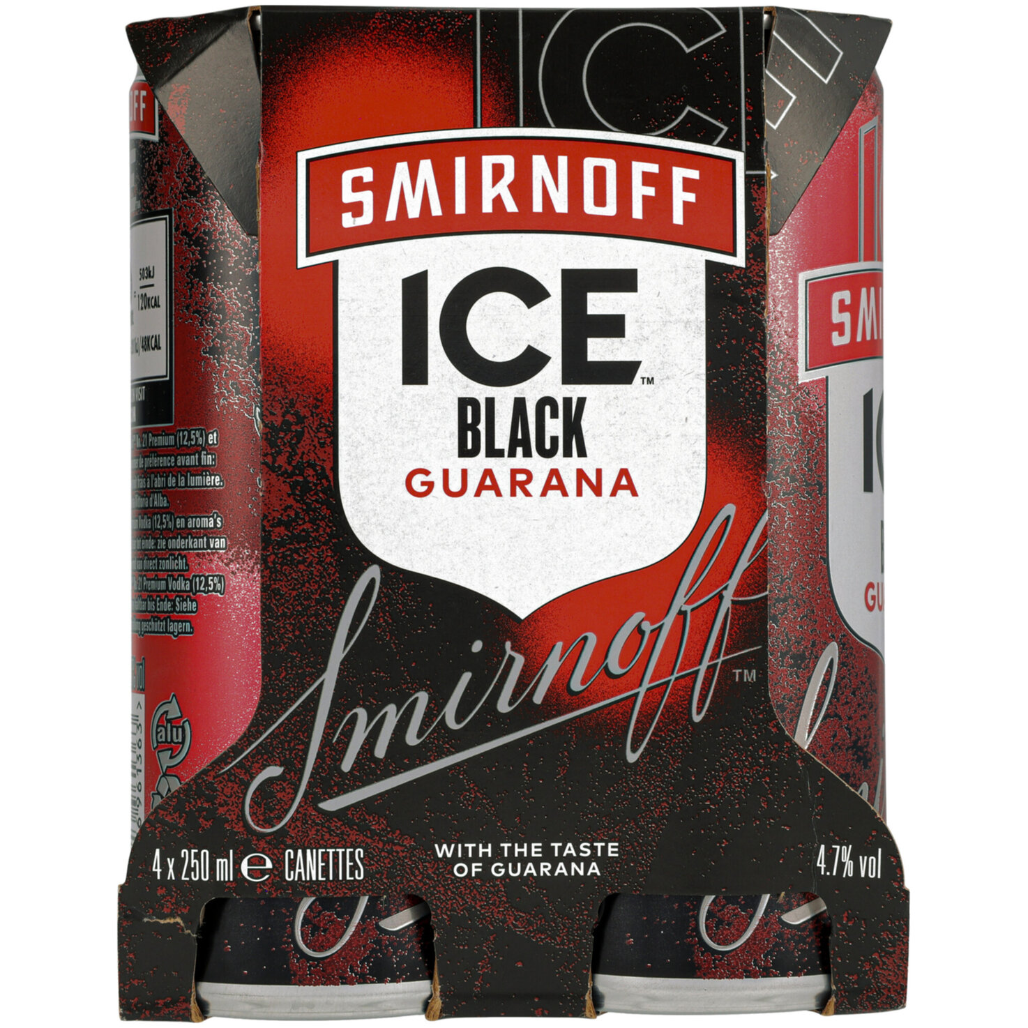 Smirnoff Ice Black Guarana 4x25CL -100cl