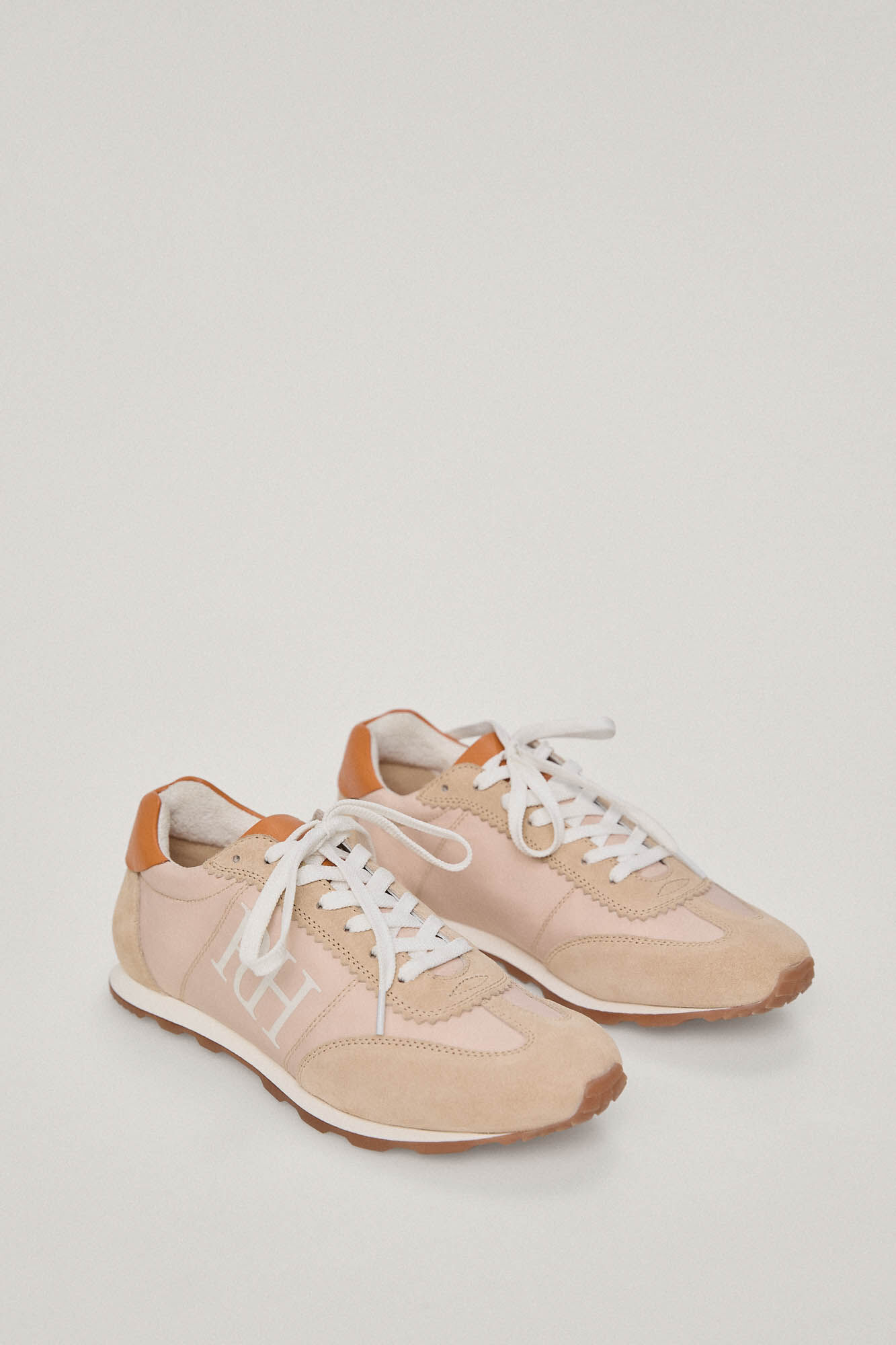 Zapatilla ballet nylon e pele - Branco