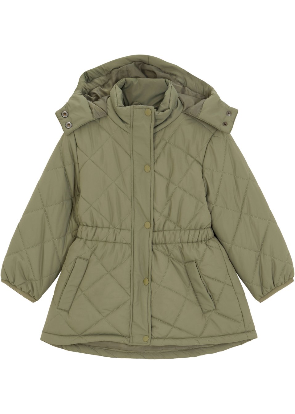 Parka fille avec motif losange matelassé