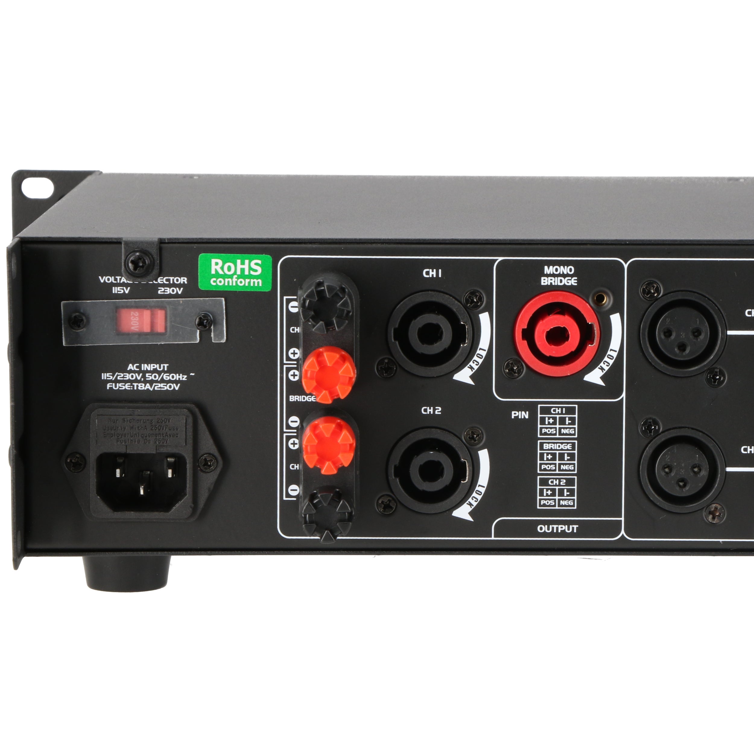 Devine MX-600 2-kanaals PA-eindversterker 2x 300W @ 8 Ohm