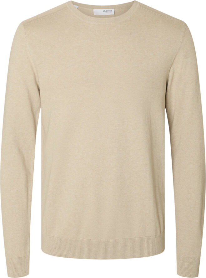 Selected Homme SLHBERG CREW NECK NOOS Oatmeal/melange