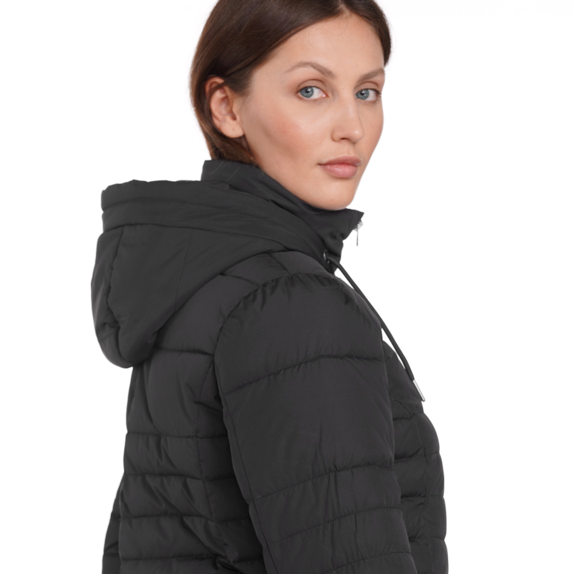 Gina Benotti Damen Steppjacke mit Kapuze schwarz