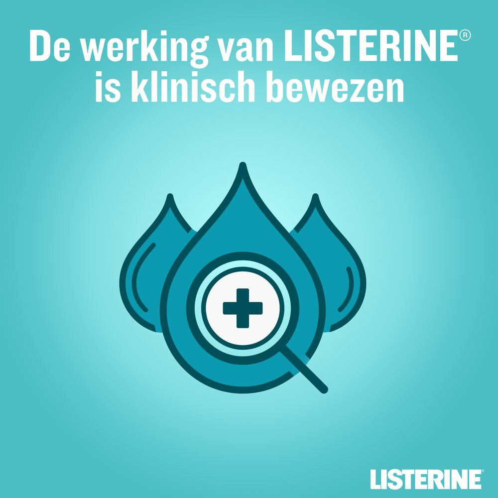 3x Listerine Mondwater Cool Mint Milde Smaak Zonder Alcohol500 ml