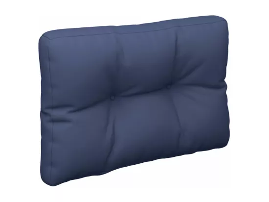 Coussin de palette bleu marine 60x40x12 cm tissu