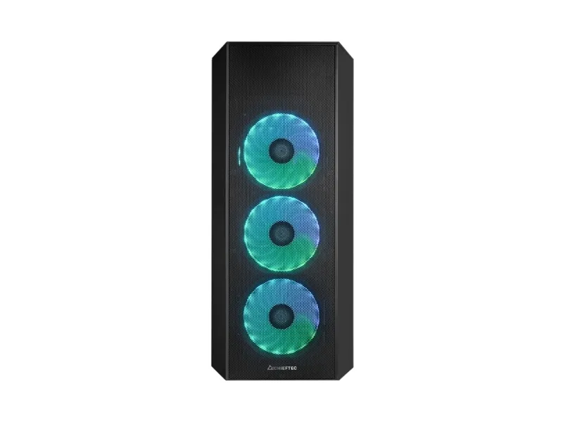 Chieftec SCORPION 4 - Tower - ATX - sidepanel med vindue (hærdet glas) - ingen strømforsyning (ATX) - sort - USB/Lyd