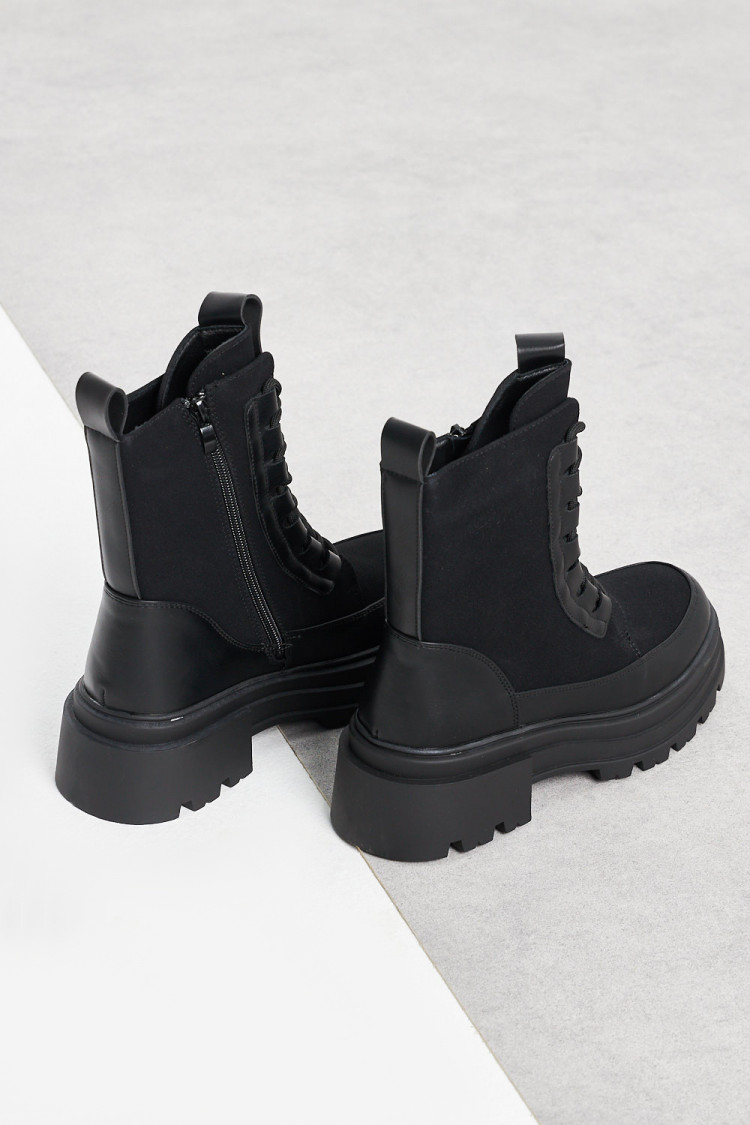 Bottines bi-matière noire