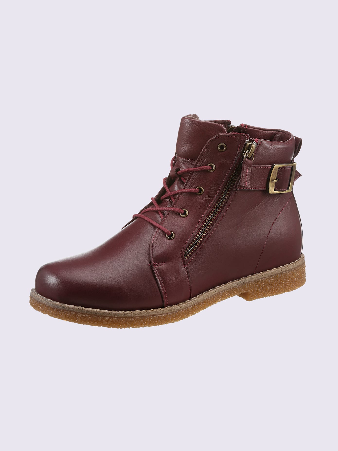Bottines à lacets cuir nappa de vache