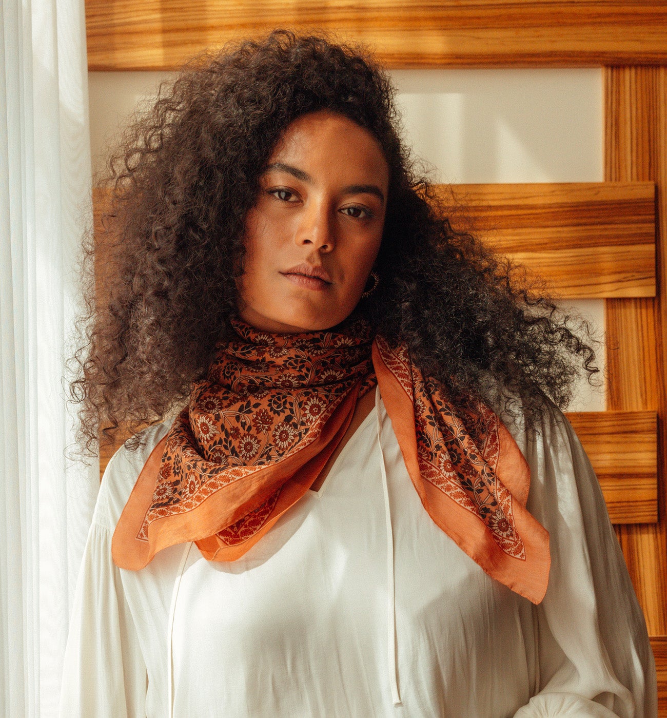Foulard imprimé Femme - Camel
