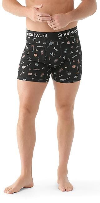 SMARTWOOL - CALECON MEN S MERINO PRINT BOXER BRIEF BOXED