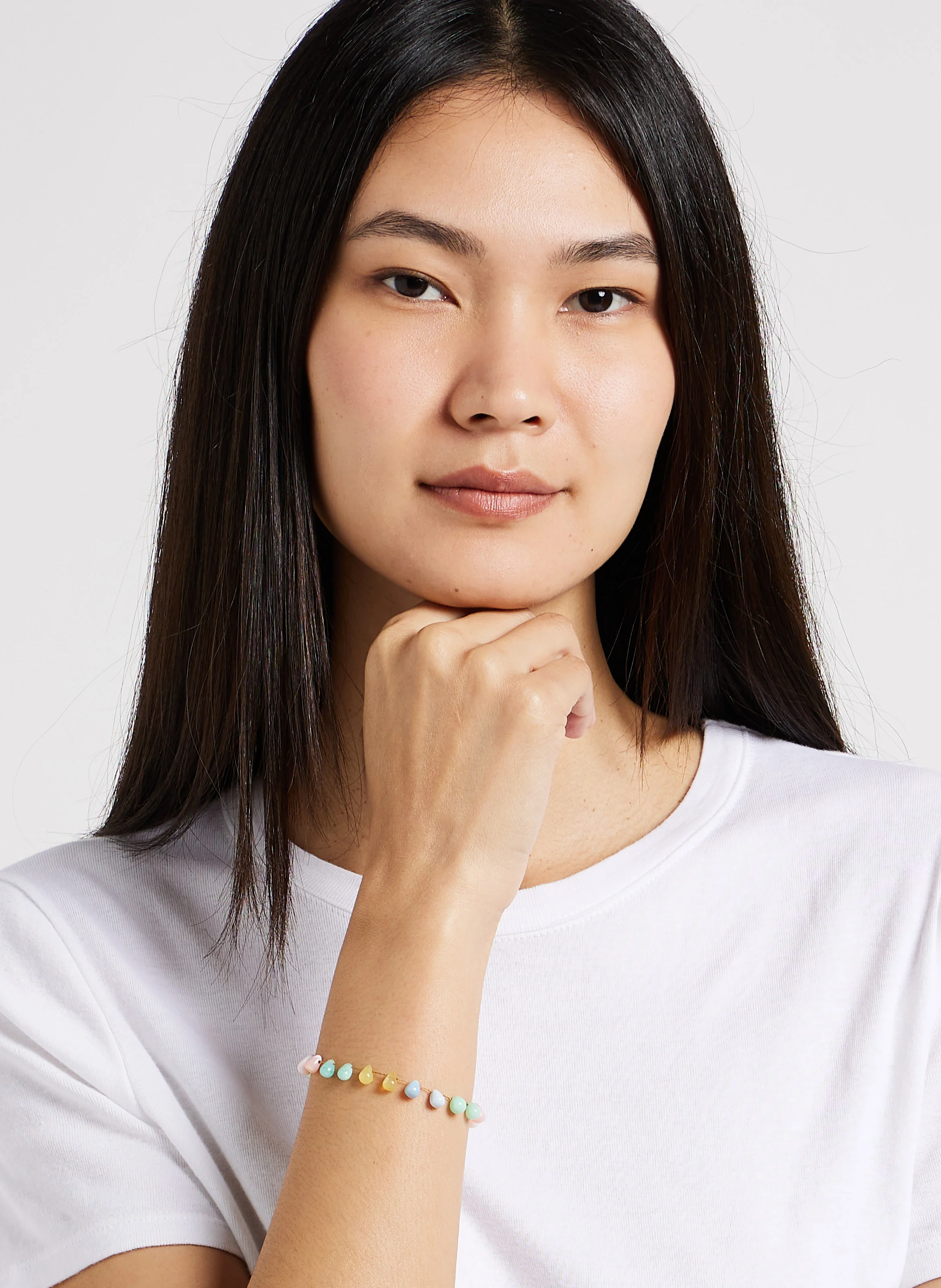 Bracelet goutte avec perles | Multicolore
