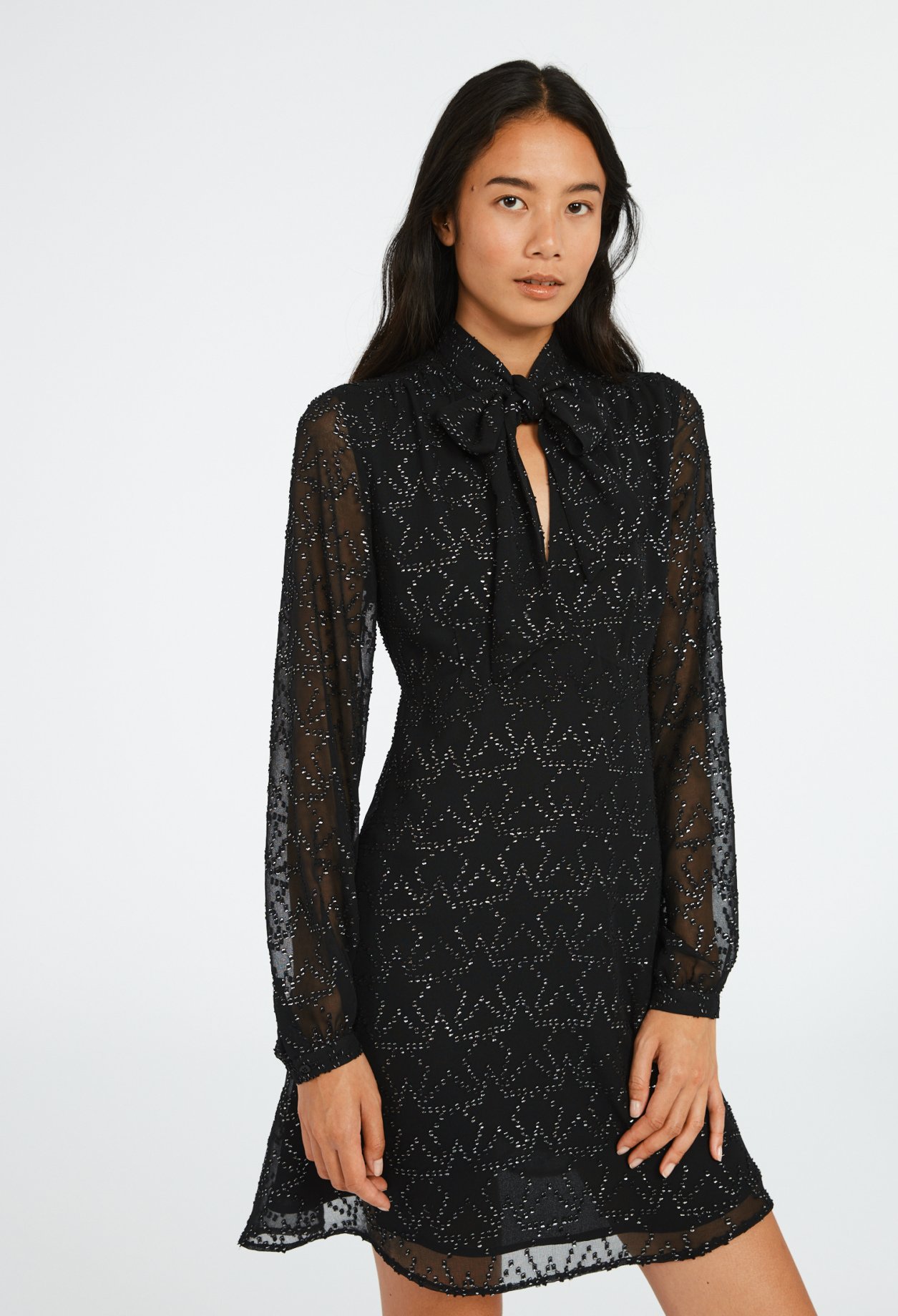 Robe courte &agrave; motifs etoiles