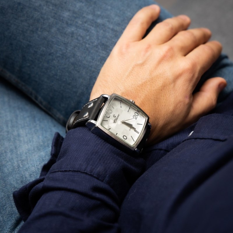 Montre Homme CHTIME bracelet Cuir Noir