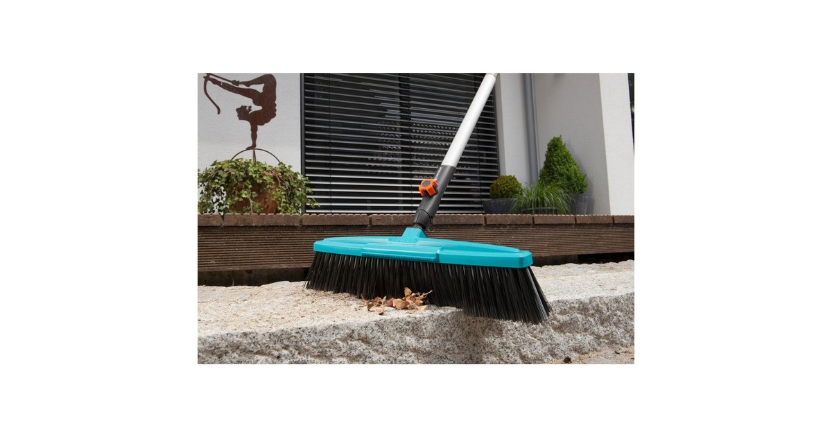 GARDENACombisystem straatbezem met schraper  (Turquoise/zwart, 3622-20)