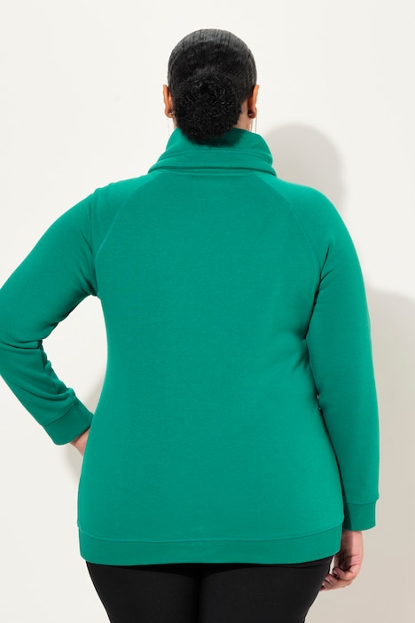 Sweatshirt, weiter Stehkragen, Taschen, Raglan-Langarm