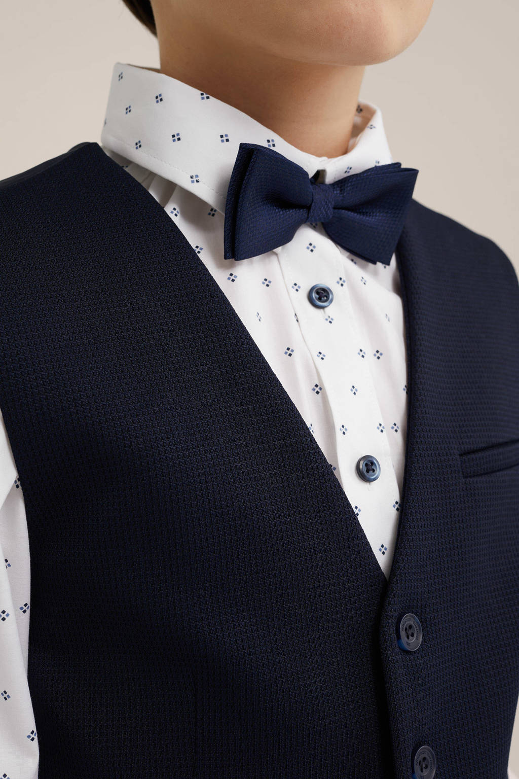 WE Fashion gilet donkerblauw