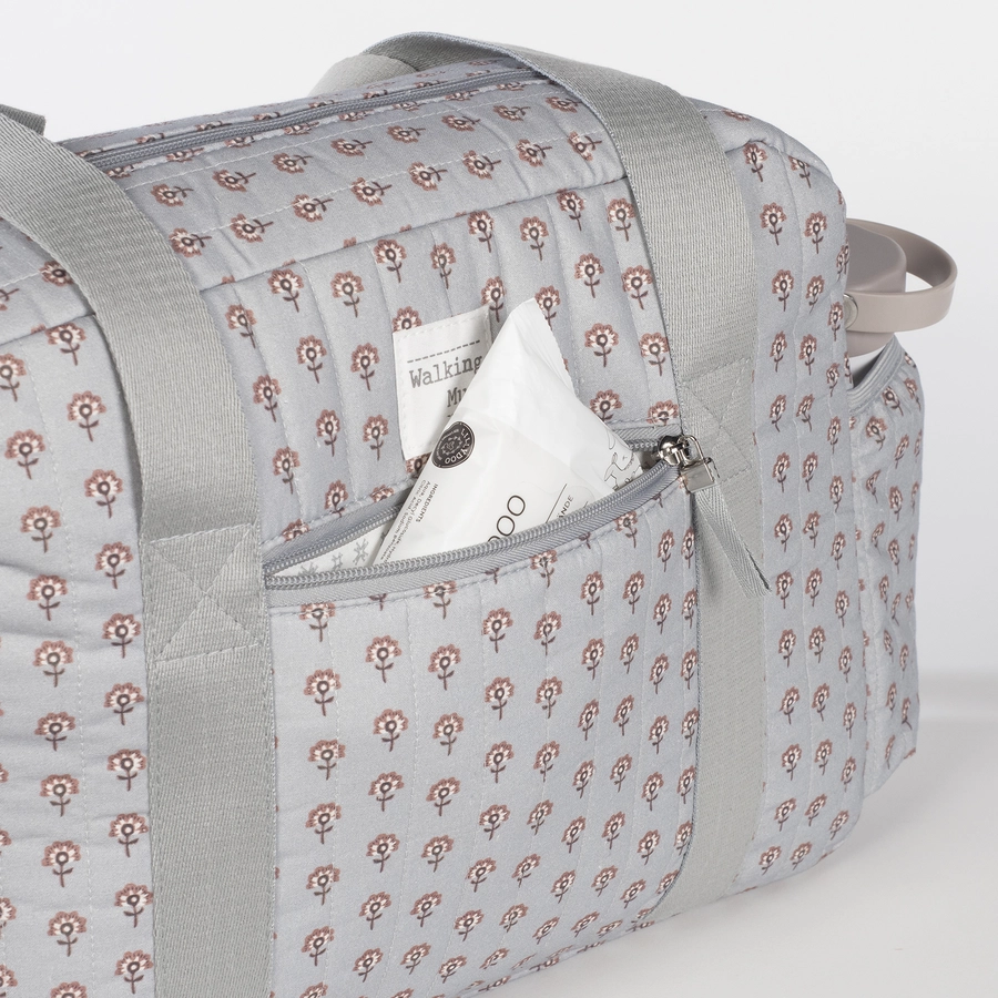 Walking Mum Wickeltasche Indian Lotus grau