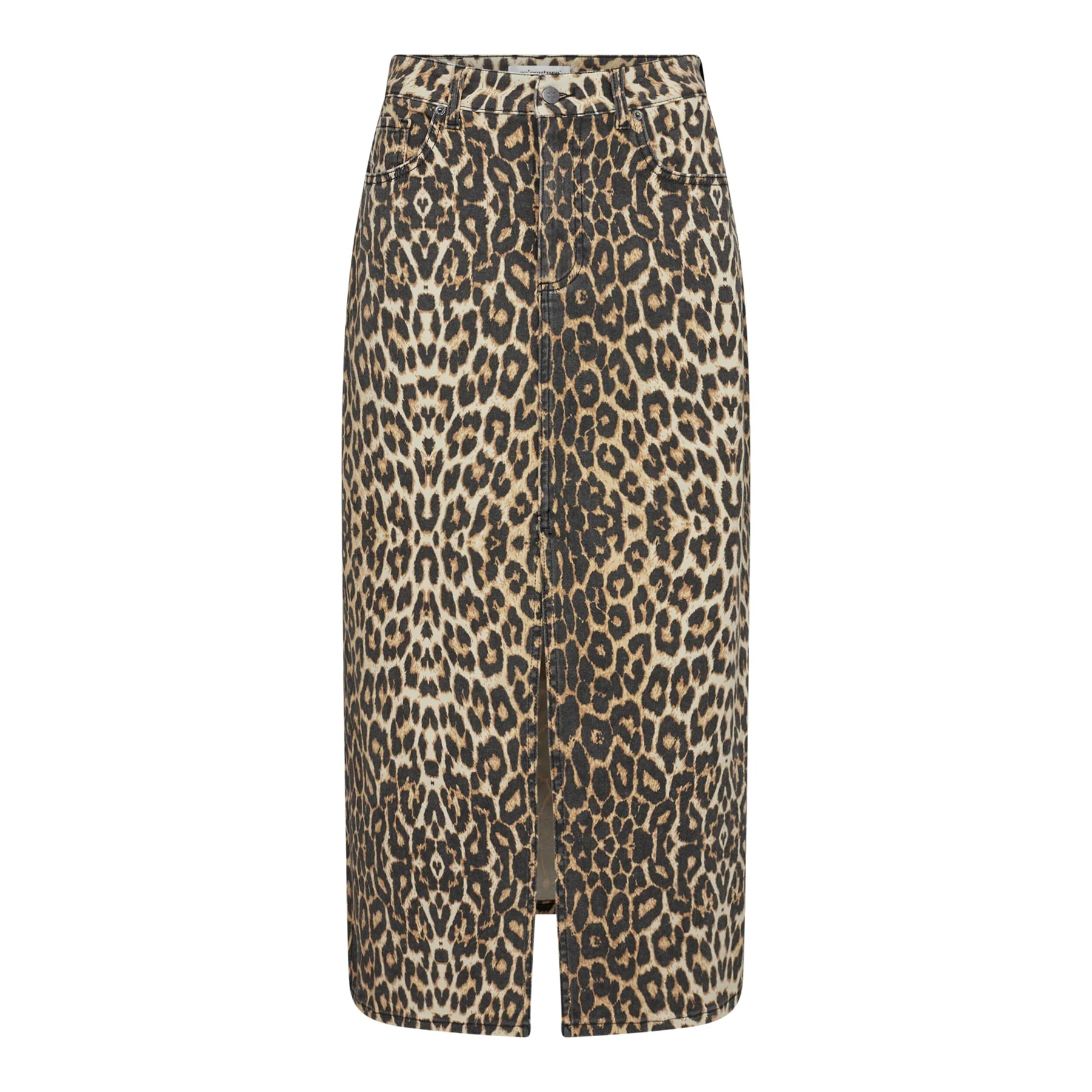 Co´Couture Leocc Denim Slit Skirt 34110 16 khaki