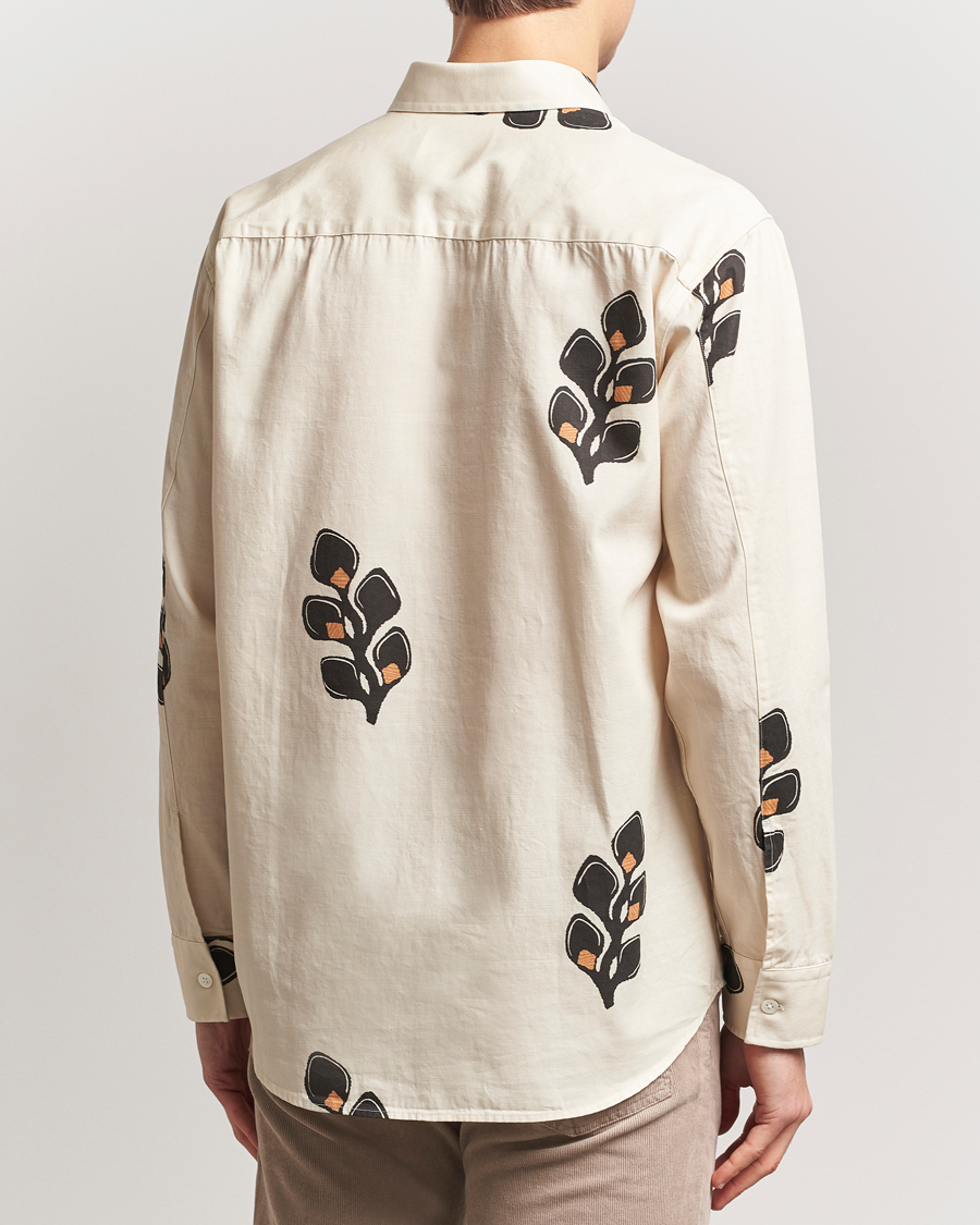 NN07 Freddy Printed Cotton/Lyocell Shirt Ivory