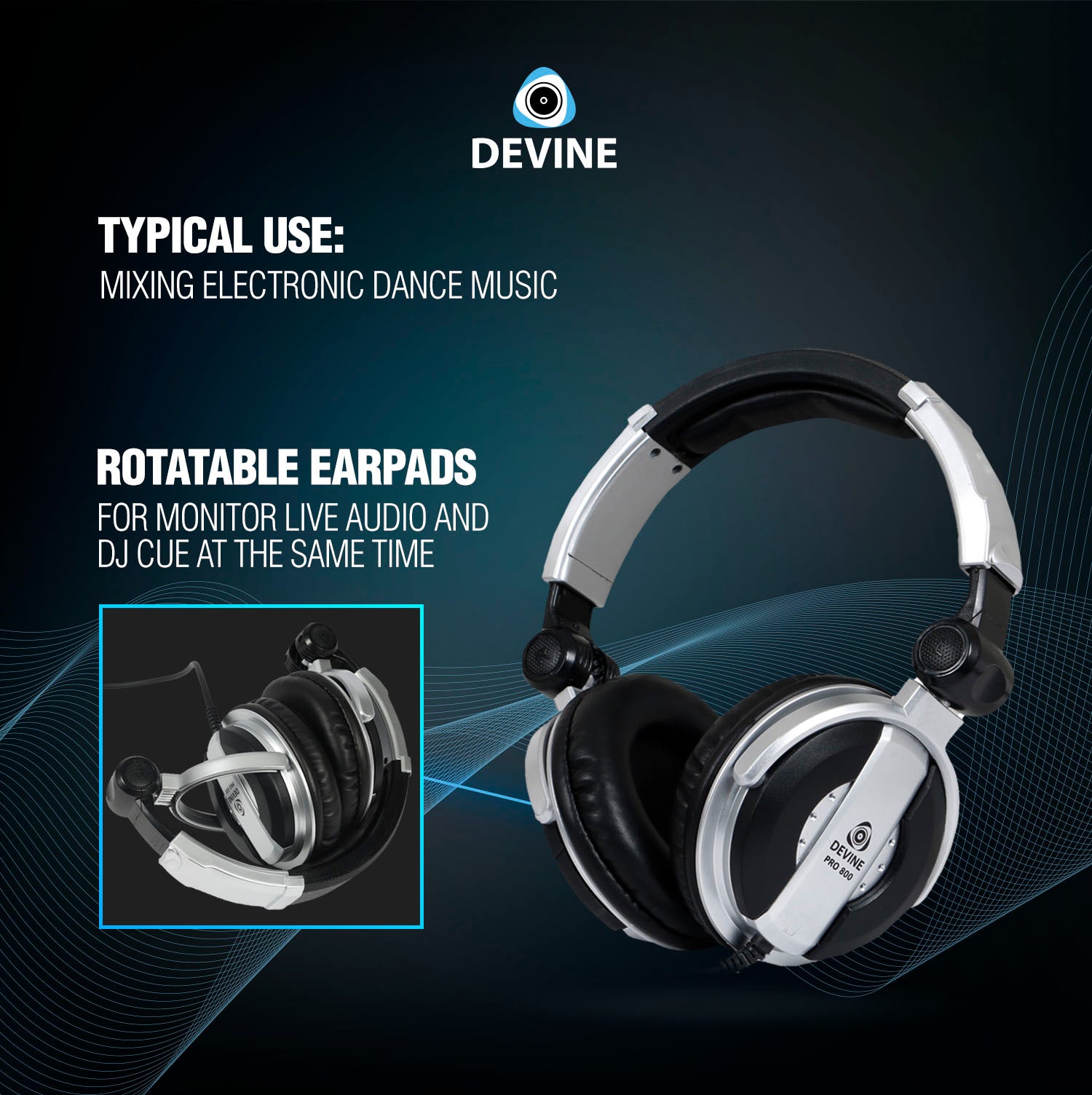Devine PRO 800 DJ-hoofdtelefoon