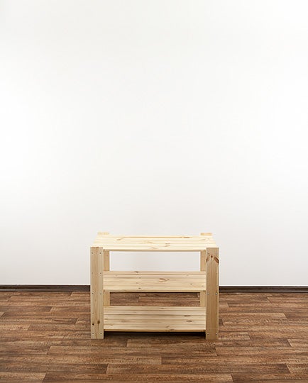 PROREGAL Houten Plank Woodland HxBxD 64 x 80 x 50 cm Plank Draagvermogen 120 kg 3 Planken Dennenhout Natuurlijk