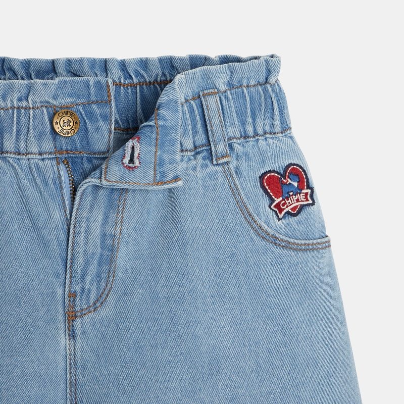 Short en jean paperbag bleu mixte Chipie
