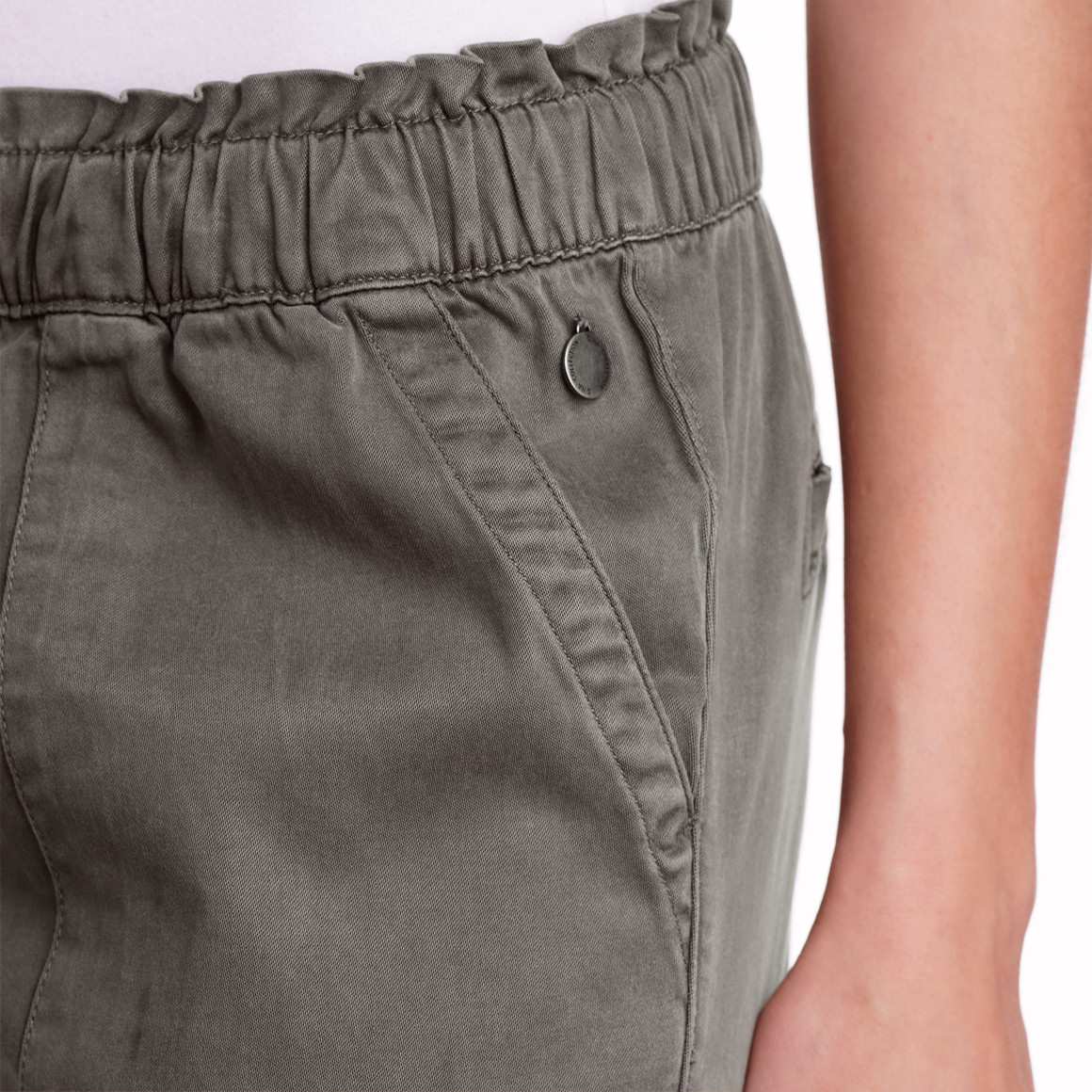 Gina Collection Damen Hose mit Tunnelzug dunkelgrün