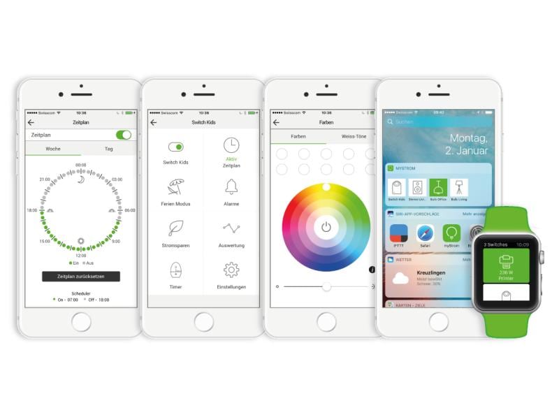 myStrom Smartplug WLAN Energy Control Switch 2 Energy Control Switch mit Temperatursensor und Apple HomeKit-Zertifizierung