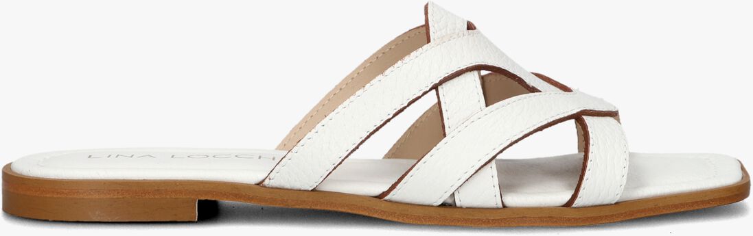 witte lina locchi slippers led slipper met gesp