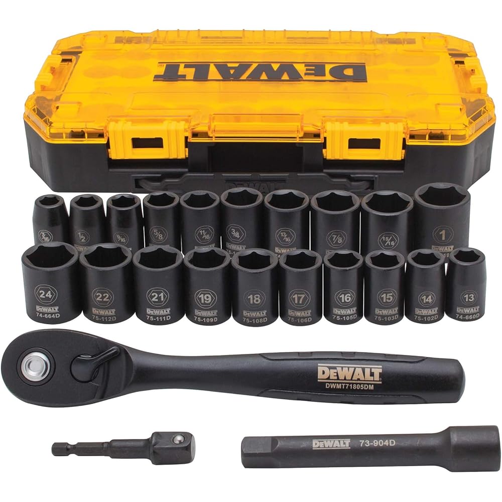DEWALT DWMT74739 Coffret de douilles à choc 1/2