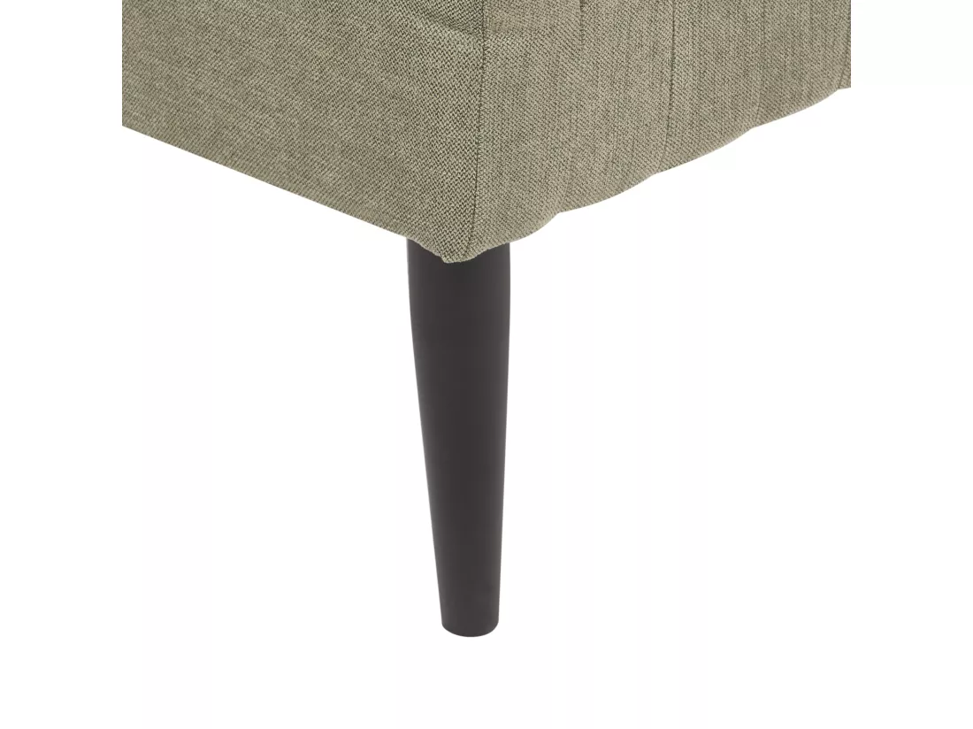 Chaise longue en tissu vert MAURIAC