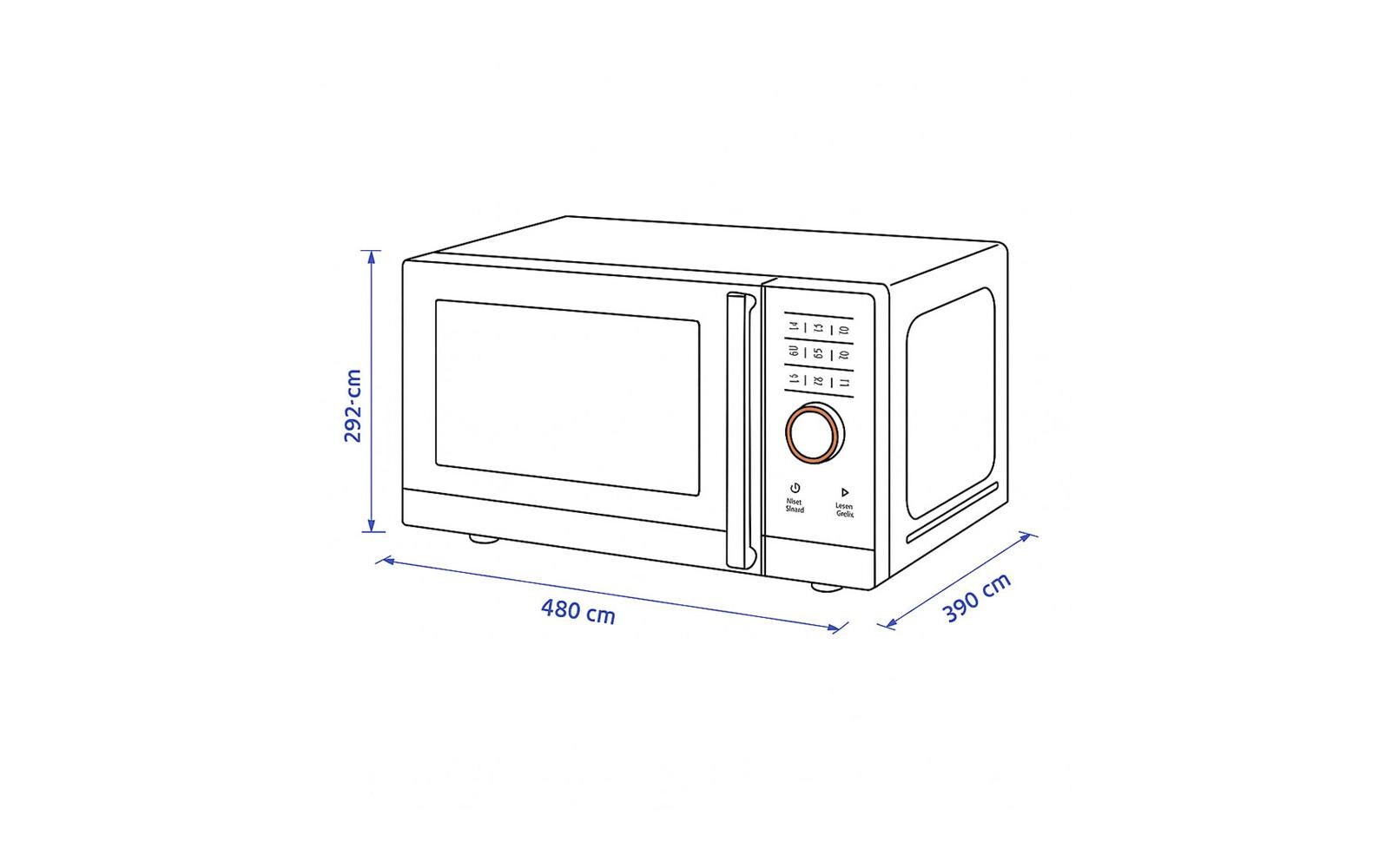 Mikrowelle mit Grill MW23P63 Grau/Schwarz<br>Mikrowelle mit Grillfunktion