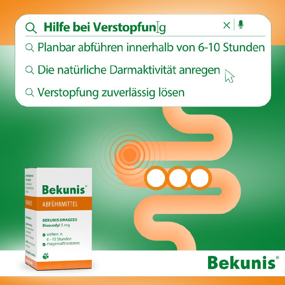 Bekunis Dragees bei Verstopfung 5 mg