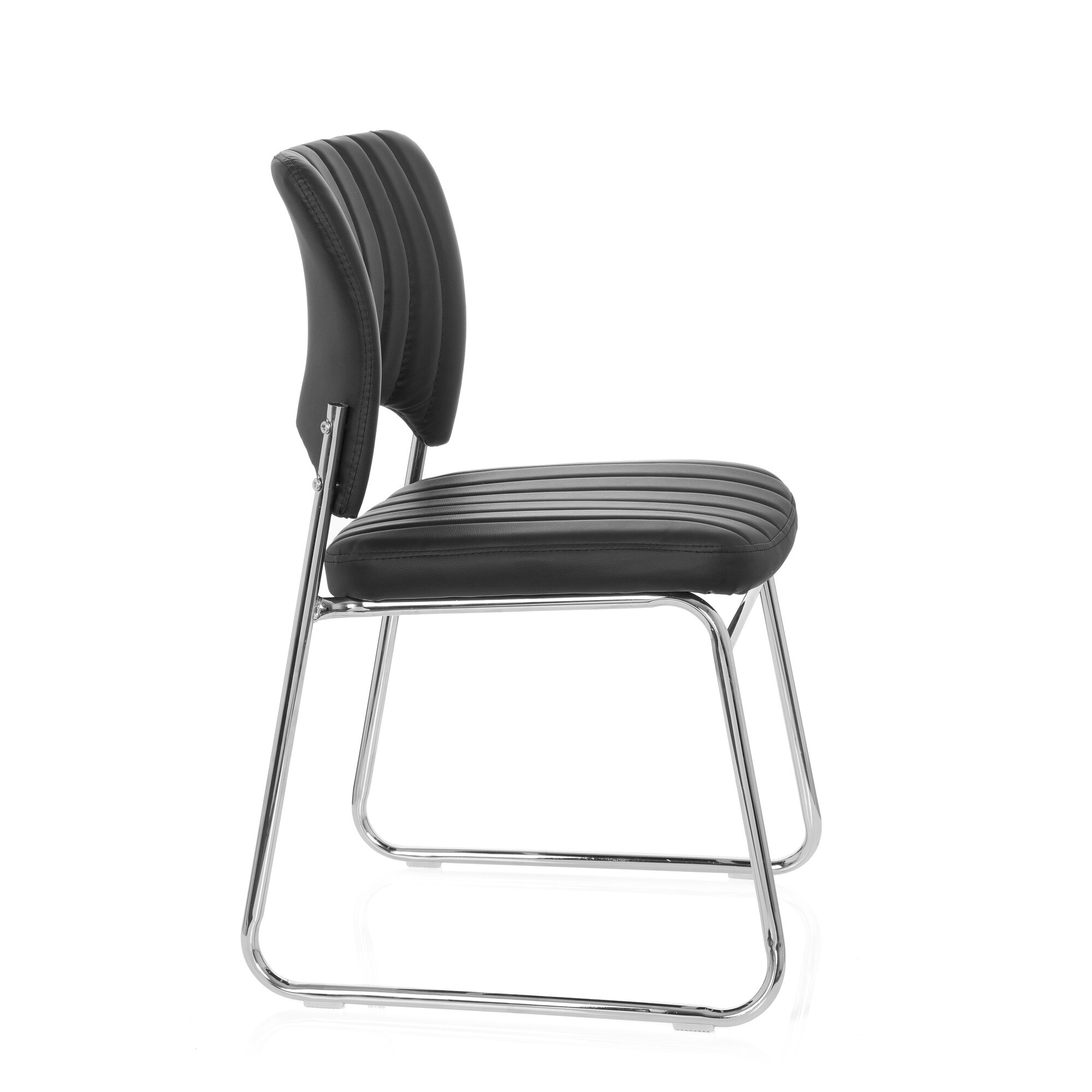 Besucherstuhl Konferenzstuhl CASPI V Kunstleder ohne Armlehnen hjh OFFICE