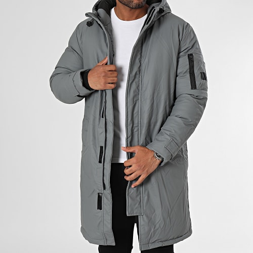 Parka Capuche Gris Anthracite