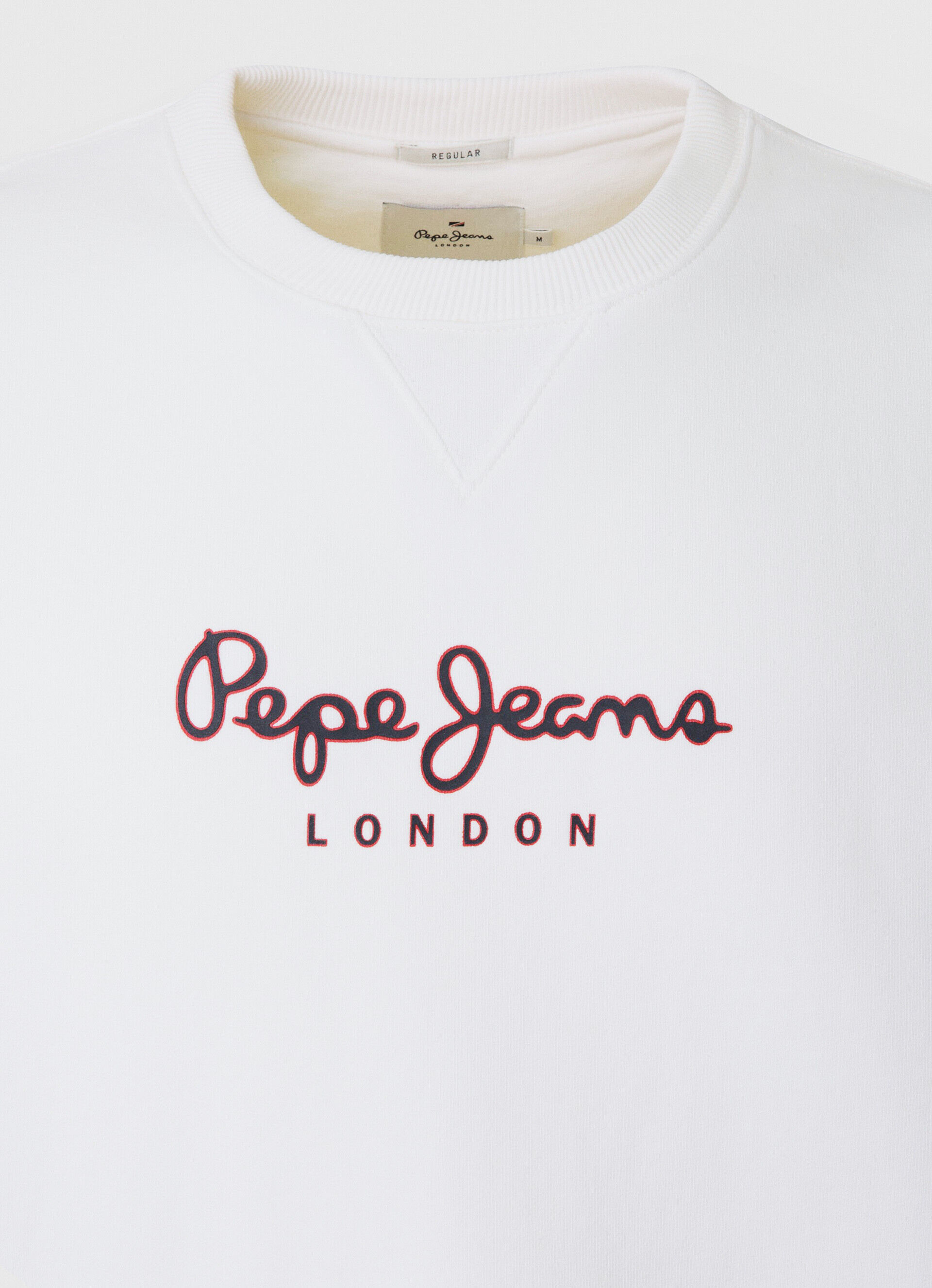 Moletom de algodão com logotipo estampado - branco