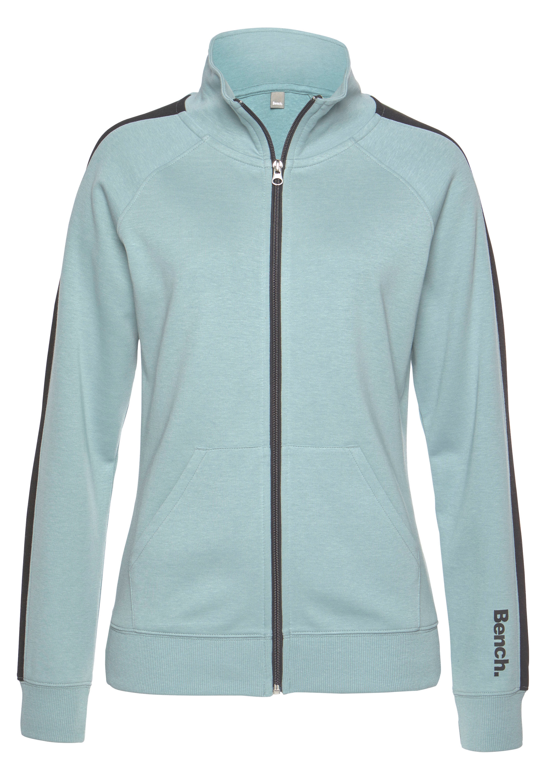 Bench. Loungewear Sweatjacke , mit Seitenstreifen und Stehkragen, Loungewear