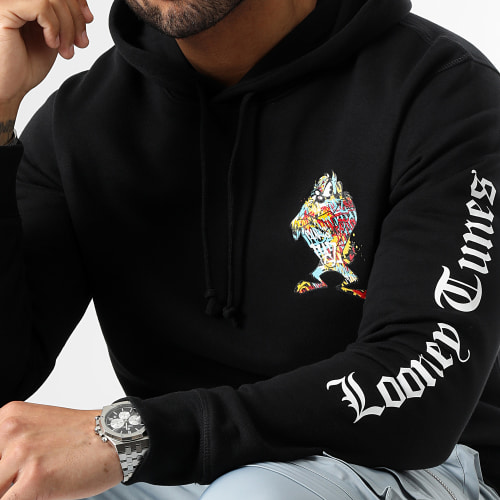 Sweat Capuche Sleeves Taz Graff Noir