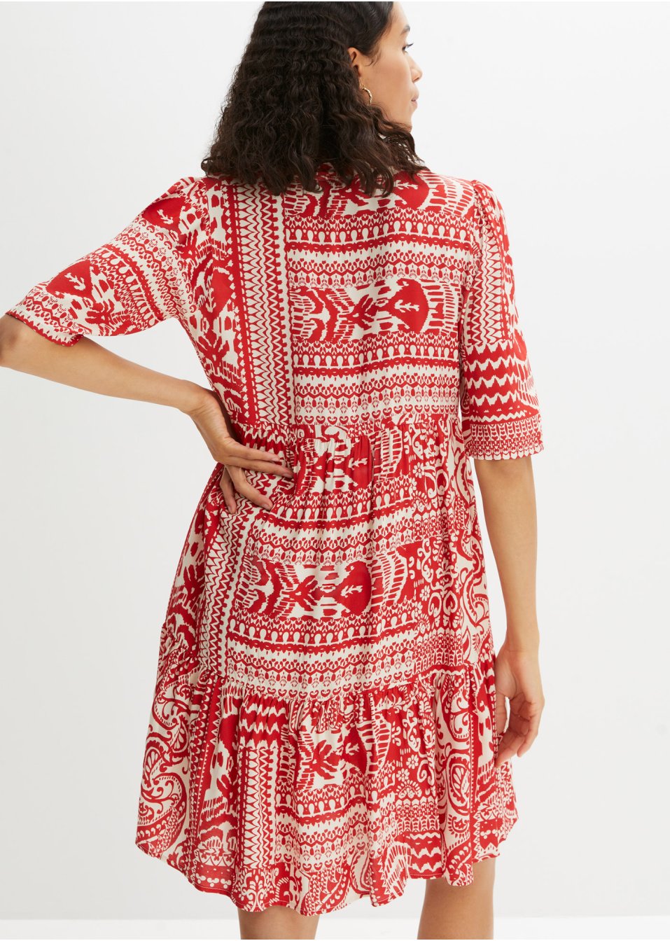 Robe-tunique imprimée en viscose