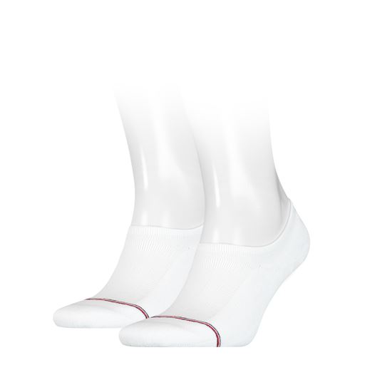 Tommy Hilfiger Iconic Footie Ankelstrømpe, Hvid, 43-46