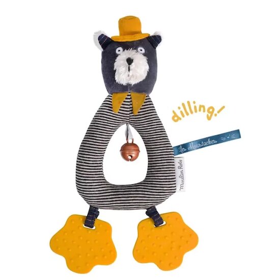 Les Moustaches Anneau-hochet   Alphonse le chat        de               Moulin Roty