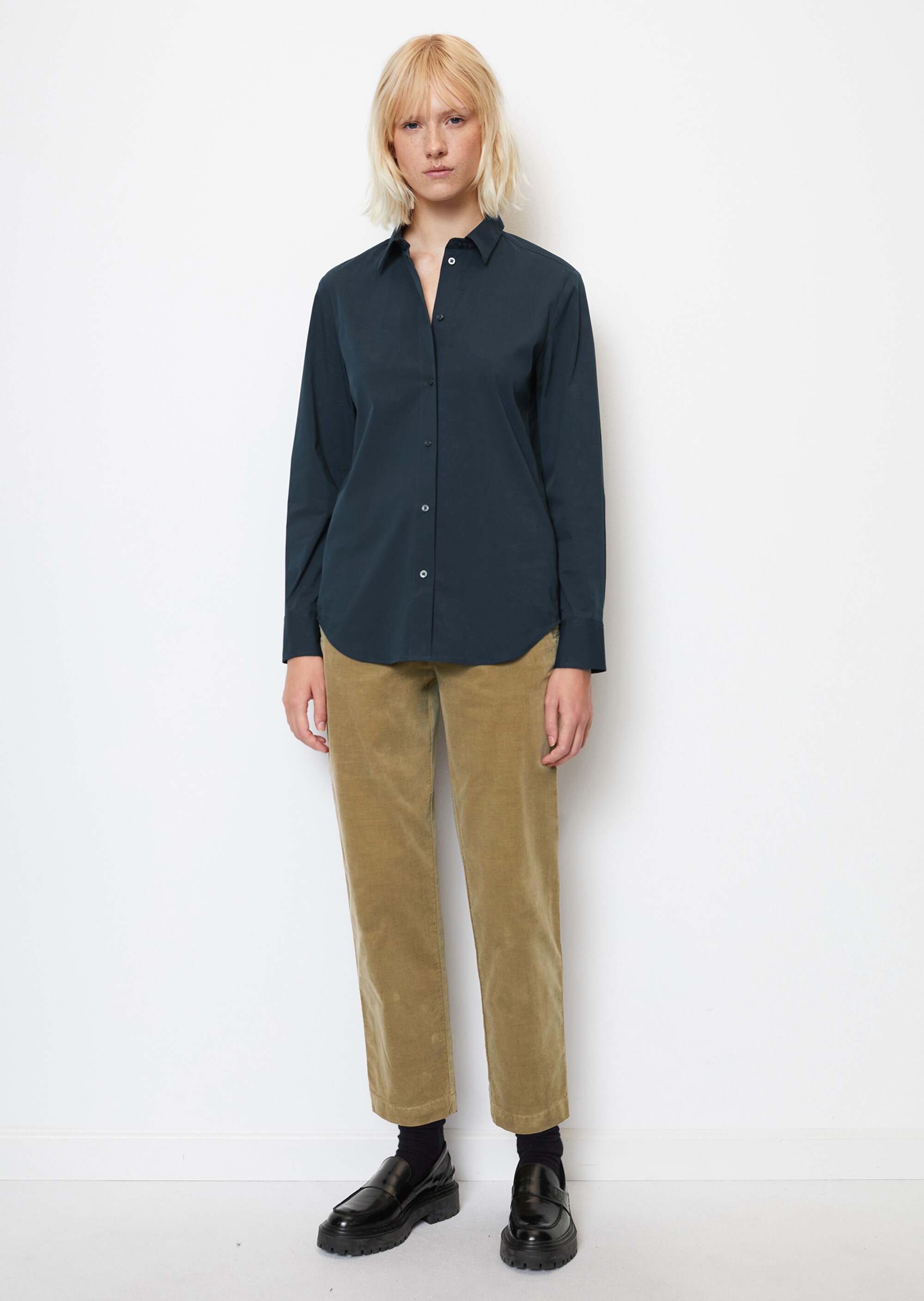 Bluse shapedaus Stretch-Popeline