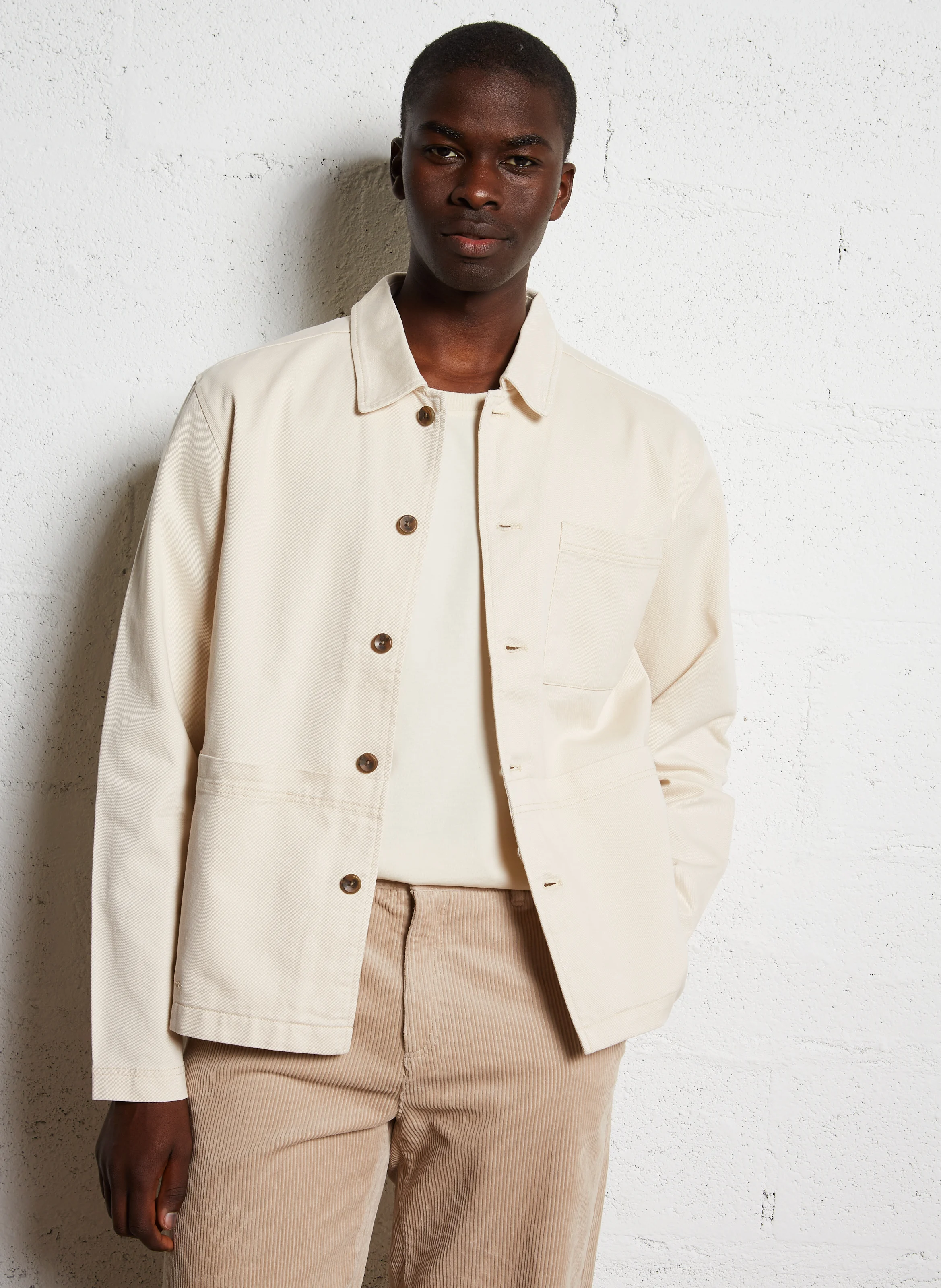 JOURNEY - Surchemise brodée en coton | Beige